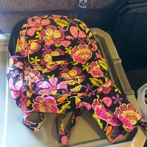 Vera Bradley backpack and wallet